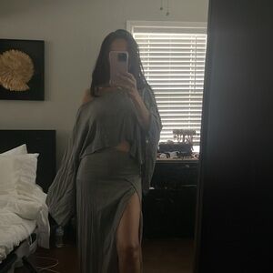 Free People Tan Skirt Set